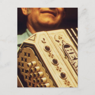 Cartão Postal Eu sou aqui para a música de Accordian - vintage