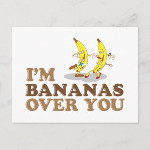Cartão Postal Eu sou Bananas sobre você - Bananas dançantes