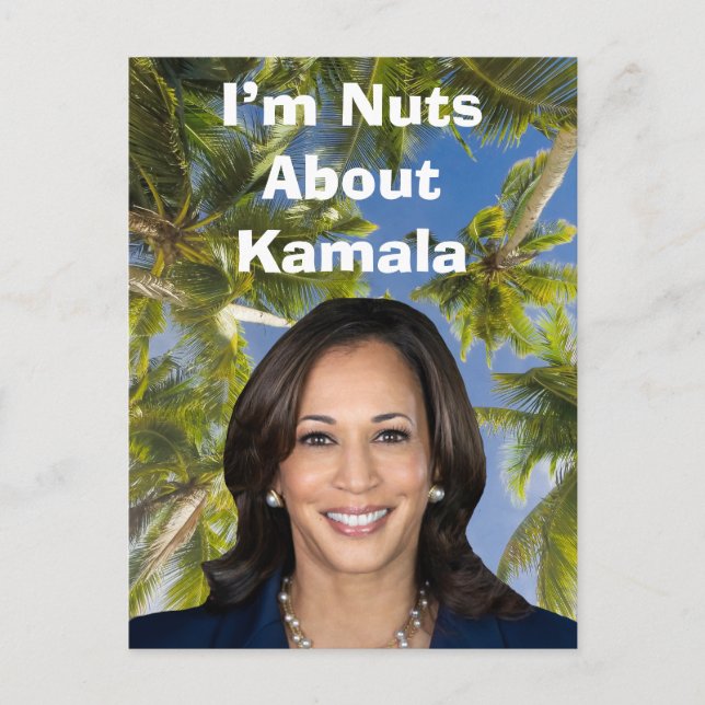 Cartão Postal Eu sou Loucos sobre Kamala (Frente)
