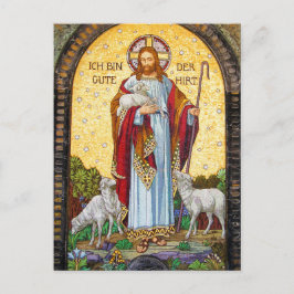 Cartão Postal "EU SOU O BOM SHEPHERD" John 10:11 Arte Mosaica