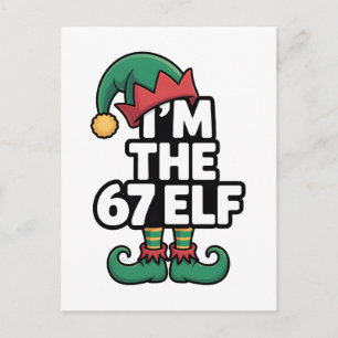 Cartão Postal Eu Sou O Elfo 67 Seis Sete Elfo Meme Natal