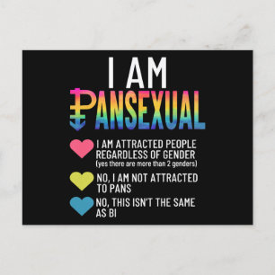 Cartão Postal Eu Sou Pansexual - LGBTQIA Orgulho Arco-Íris Coraç
