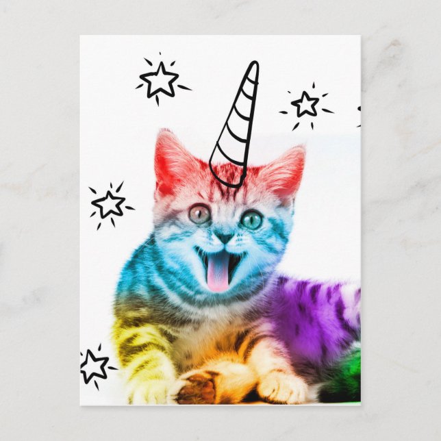 Cartão Postal Eu sou tão meowgical! (Frente)