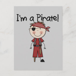 Cartão Postal Eu sou um Pirata - Camisetas e Presentes para Meni