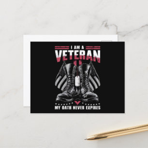 Cartão Postal Eu sou um veterano Meu juramento nunca expira no d