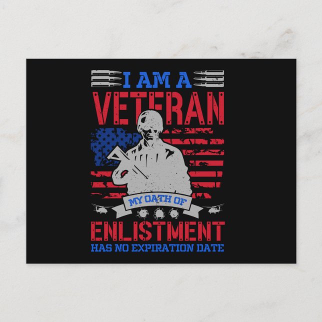 Cartão Postal Eu Sou Um Veterano - O Perfeito Presente Herói Dos (Frente)