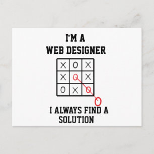 Cartão Postal Eu sou um web designer, eu sempre encontro uma sol