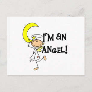Cartão Postal Eu sou uma Camisetas e Presentes de Anjo