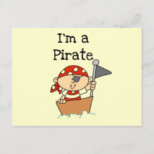 Cartão Postal Eu sou uma Camisetas e Presentes de Pirata