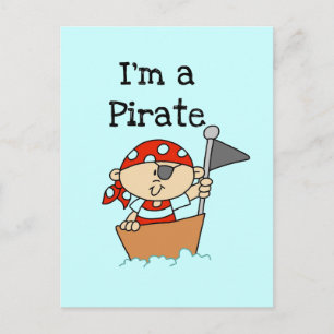 Cartão Postal Eu sou uma Camisetas e Presentes de Pirata