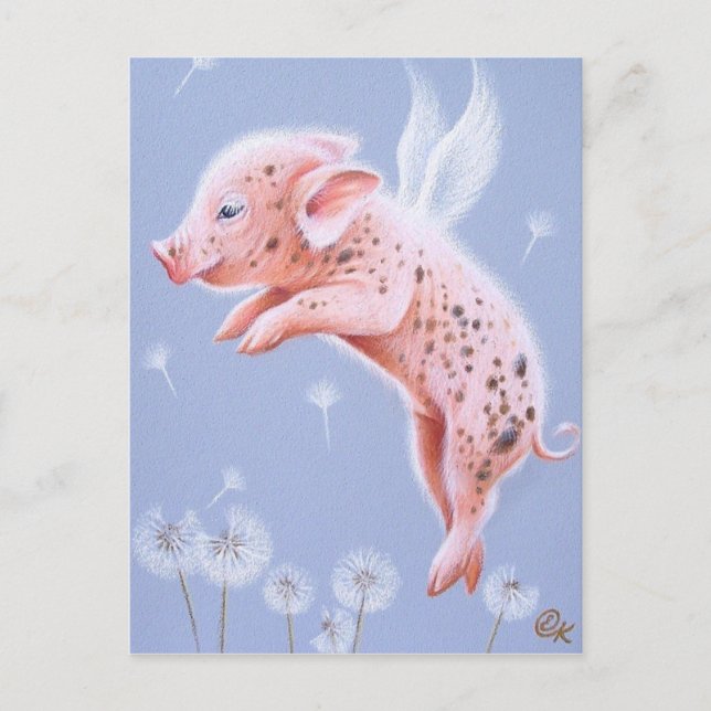 Cartão Postal Eu também posso voar! (Frente)