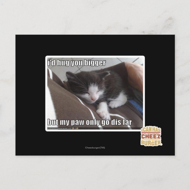 Cartão Postal Eu te abraçaria maior (Frente)