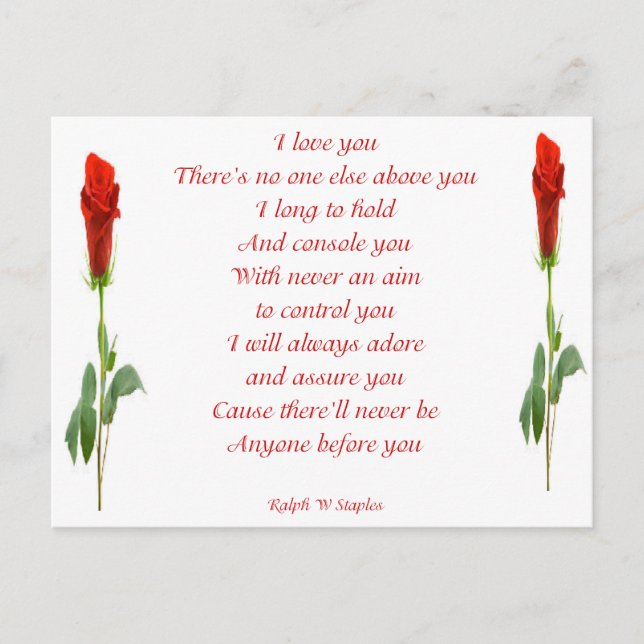 Cartão Postal Eu te amo (Frente)