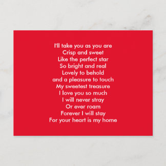 Cartão Postal Eu te amo