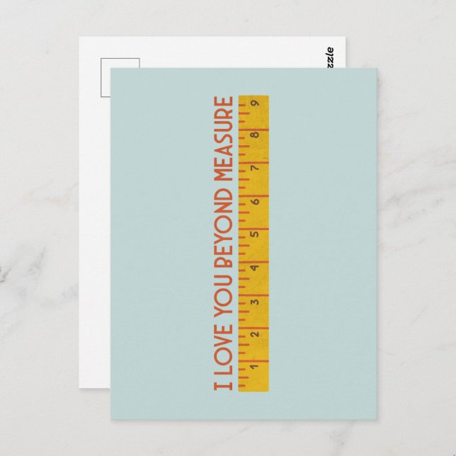 Cartão Postal Eu Te Amo Além Da Medida (Frente/Verso)