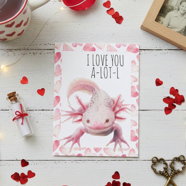 Cartão Postal Eu Te Amo Axolotl (Criador carregado)