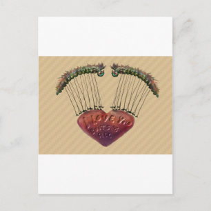 Cartão Postal Eu te amo botas e tudo