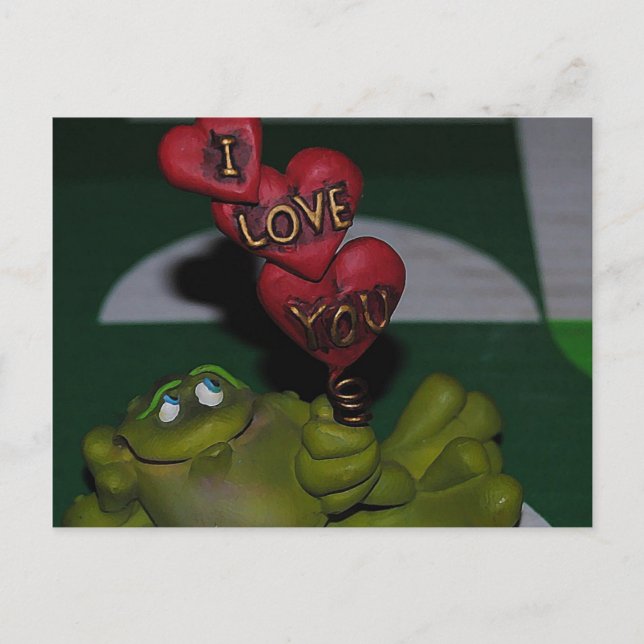 Cartão Postal Eu Te Amo Cartaz De Sapo (Frente)