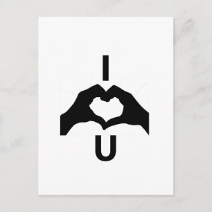 Cartão Postal Eu Te Amo (Com Sinais Manuais)