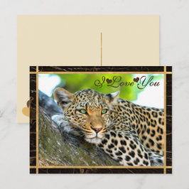 Cartão Postal Eu Te Amo Foto De Leopardo