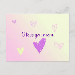 Cartão Postal Eu te amo mãe