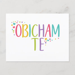 Cartão Postal Eu te amo, obicham te búlgaro - arco-íris  