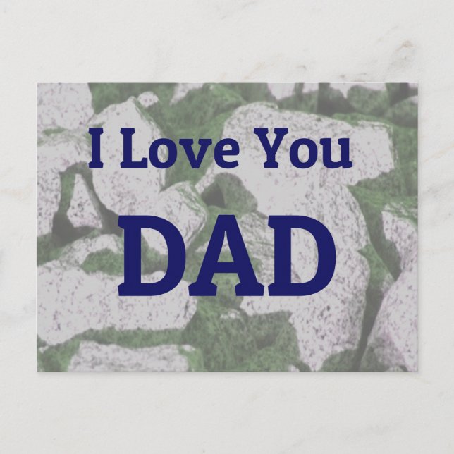 Cartão Postal Eu te amo Pai postal (Frente)