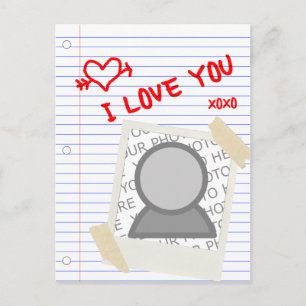 Cartão Postal eu te amo papel