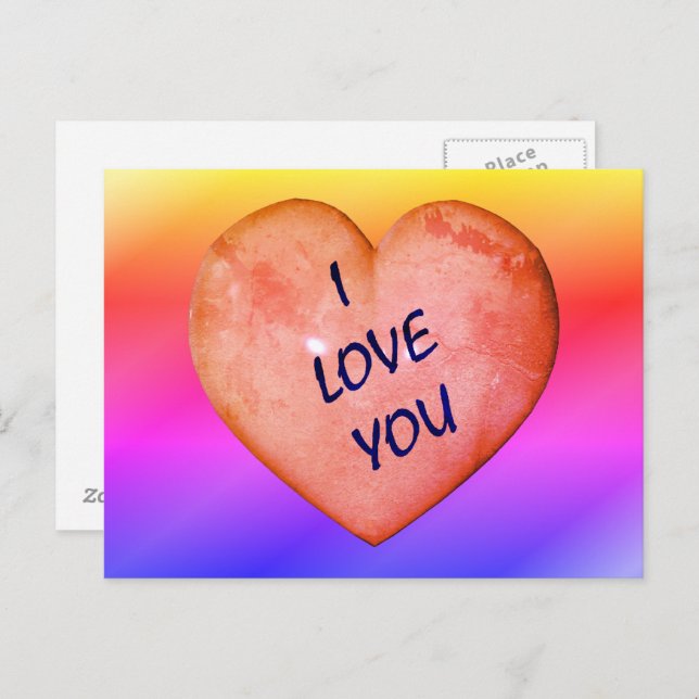 Cartão Postal Eu Te Amo Personalizável (Frente/Verso)