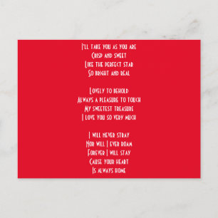 Cartão Postal Eu te amo poema