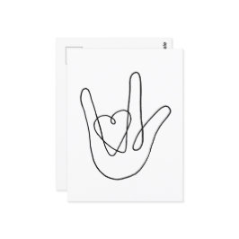 Cartão Postal Eu te amo Sinal