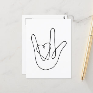 Cartão Postal Eu te amo Sinal