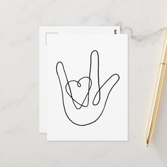 Cartão Postal Eu te amo Sinal (Frente/Verso In Situ)