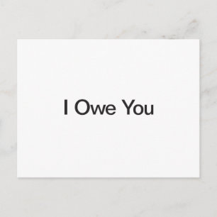Cartão Postal Eu Te Devo
