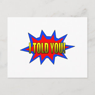 Cartão Postal Eu Te Disse