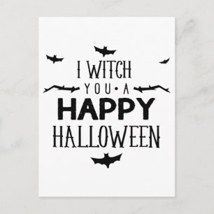 Cartão Postal Eu te enfeitiço com um feliz Halloween