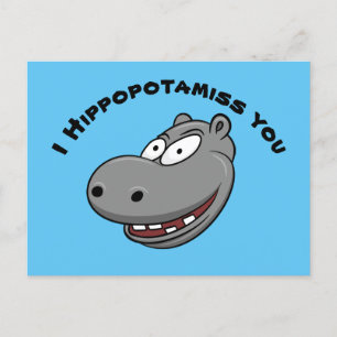 Cartão Postal Eu te Hippopotamis