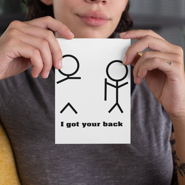 Cartão Postal Eu te protejo (I got your back postcard)