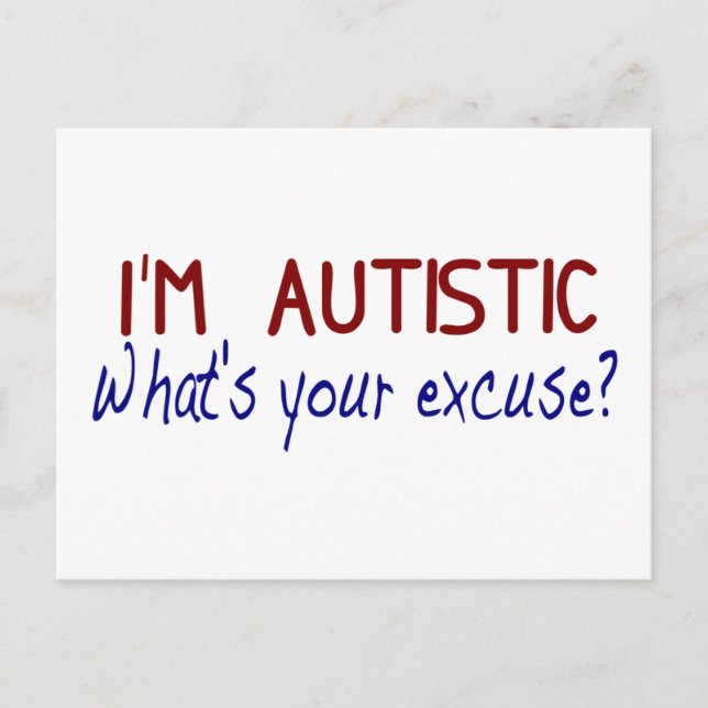 Cartão Postal Eu Tenho Autismo (Frente)