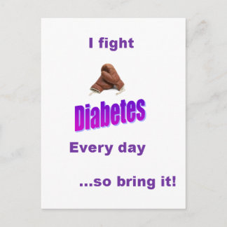 Cartão Postal Eu tenho Diabetes, Diabetes não me tem!