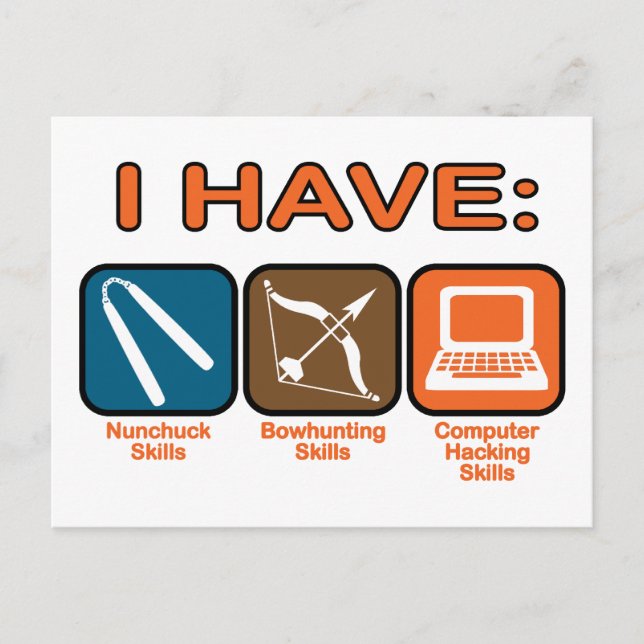 Cartão Postal Eu Tenho Habilidades De Napoleão Dinamito (Frente)