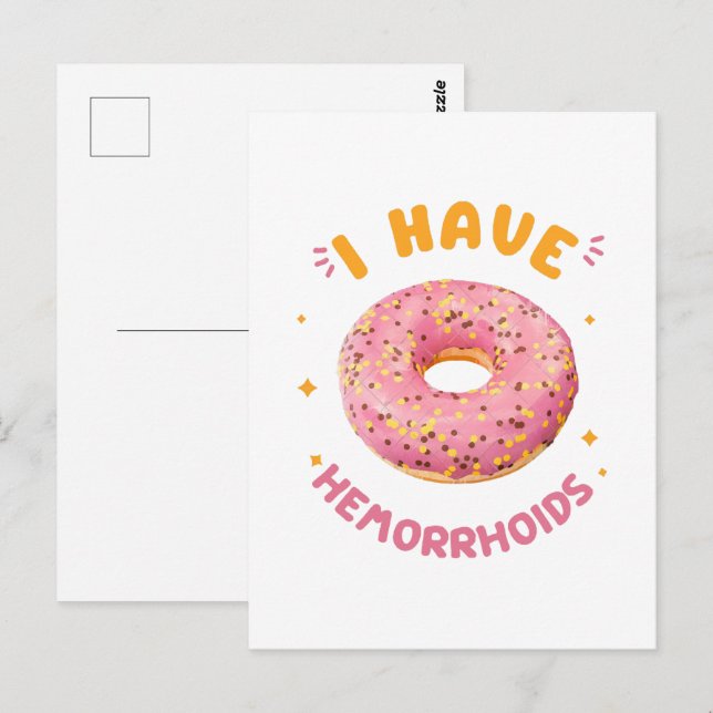 Cartão Postal Eu tenho hemorroidas (Frente/Verso)