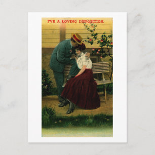 Cartão Postal Eu tenho uma adorável disposição Romance Vintage