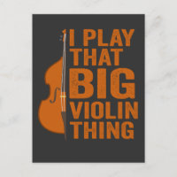 Eu toco aquele instrumento musical grande de violi