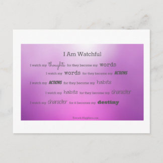 Cartão Postal Eu Vejo Meus Pensamentos