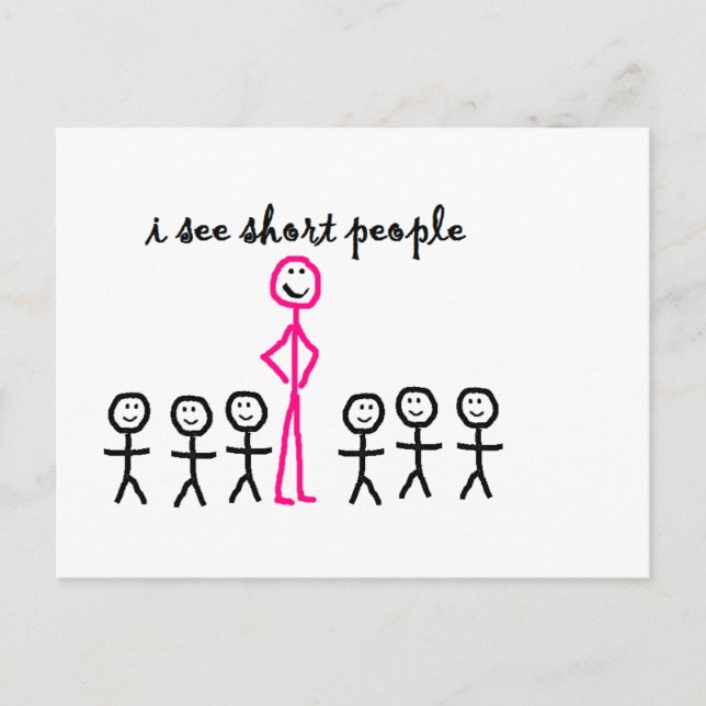 Cartão Postal Eu Vejo Pessoas Curtas (Frente)