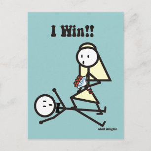 Cartão postal Eu Venço Casamento