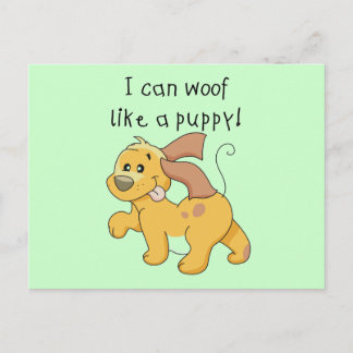 Cartão Postal Eu Woof gosto do camiseta e dos presentes de um
