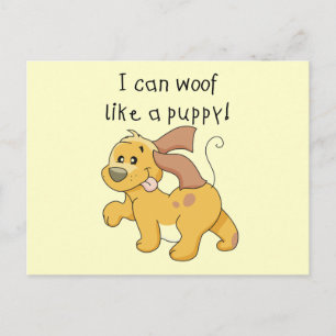 Cartão Postal Eu Woof gosto do camiseta e dos presentes de um