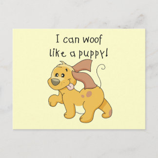 Cartão Postal Eu Woof gosto do camiseta e dos presentes de um